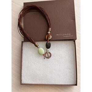 18" Retired Silpada 925 Sterling Silver Tigers Eye Necklace, N1891